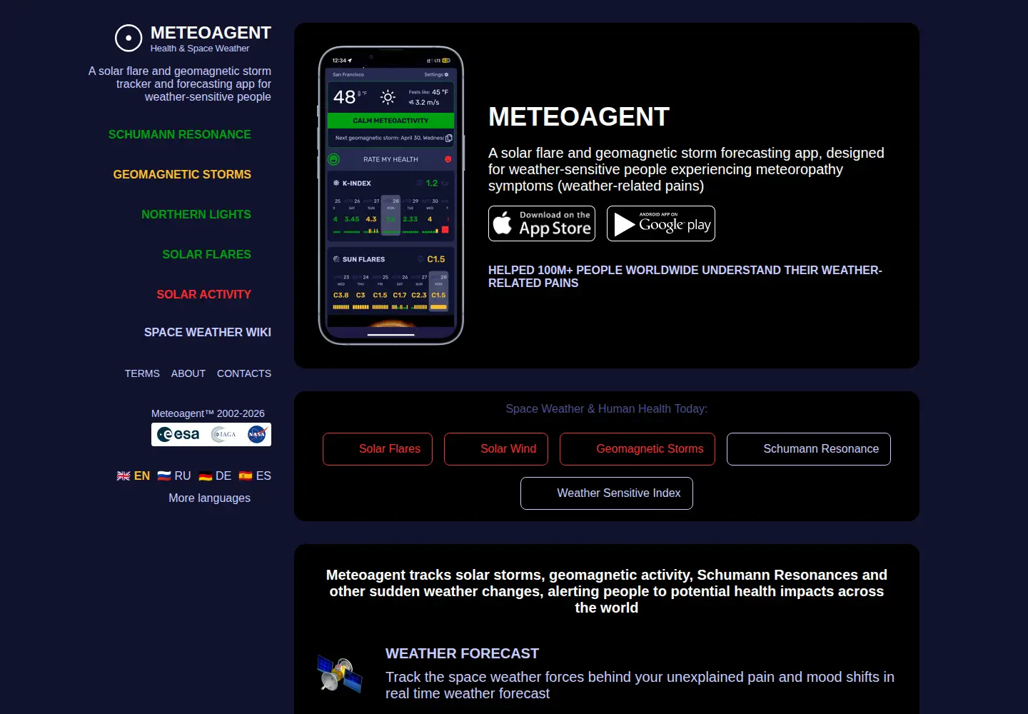Screenshot of meteoagent.com