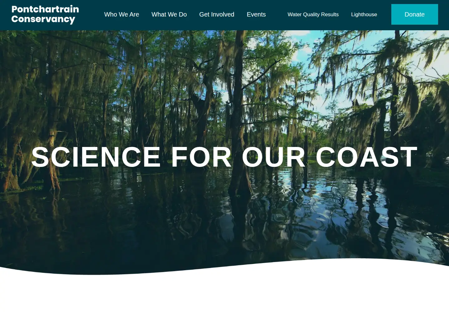 Captured homepage of saveourlake.org in the current scan