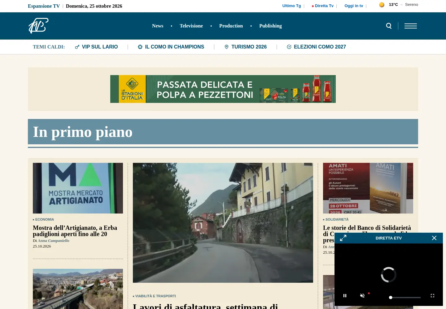 Screenshot of espansionetv.it