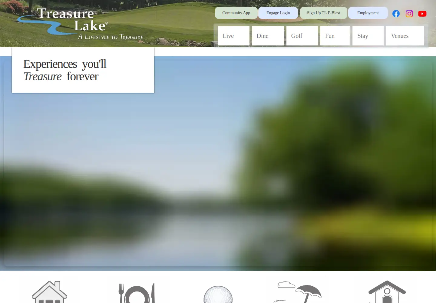 Screenshot of visittreasurelake.com