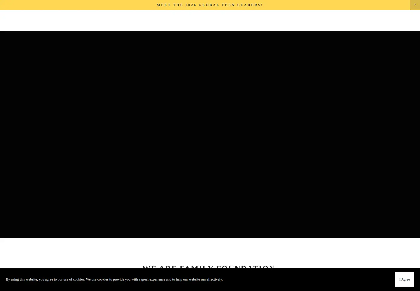 Captured homepage of wearefamilyfoundation.org in the current scan