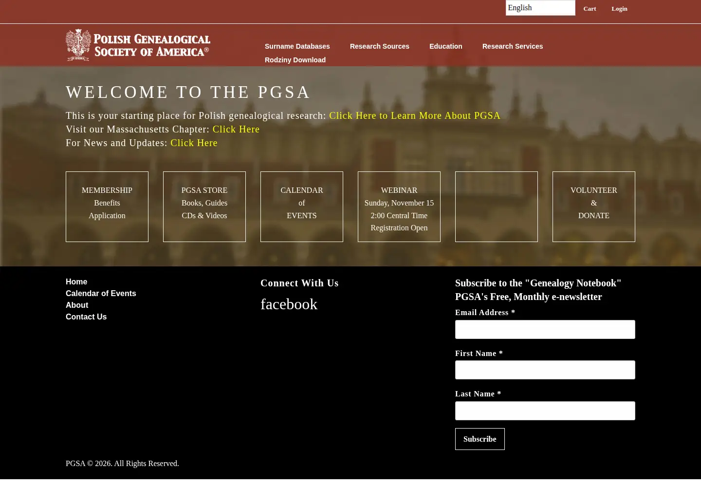 Screenshot of pgsa.org