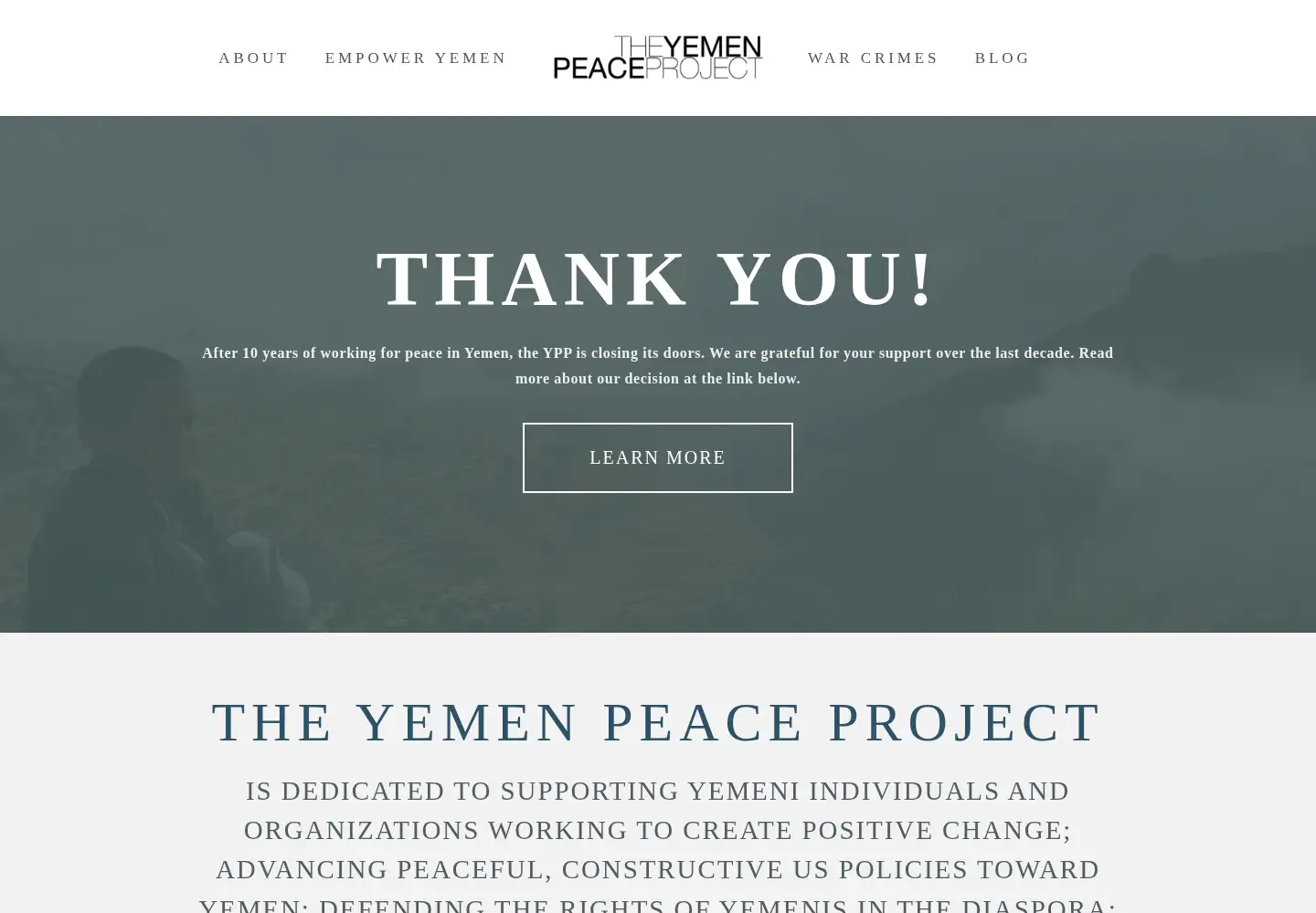 Screenshot of yemenpeaceproject.org