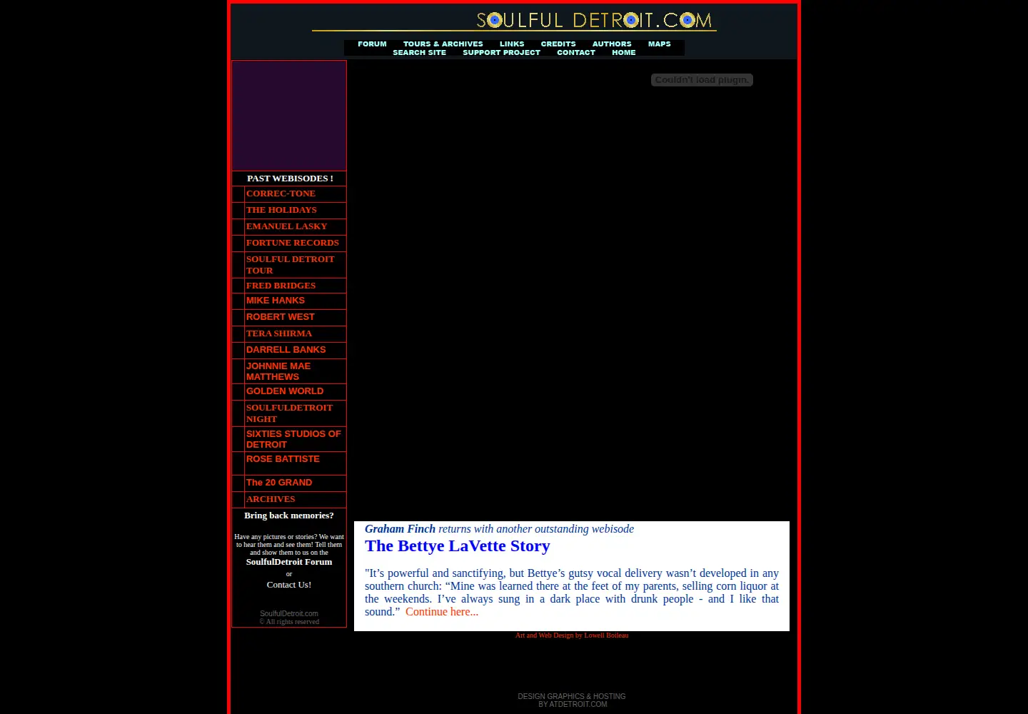 Captured homepage of soulfuldetroit.com in the current scan