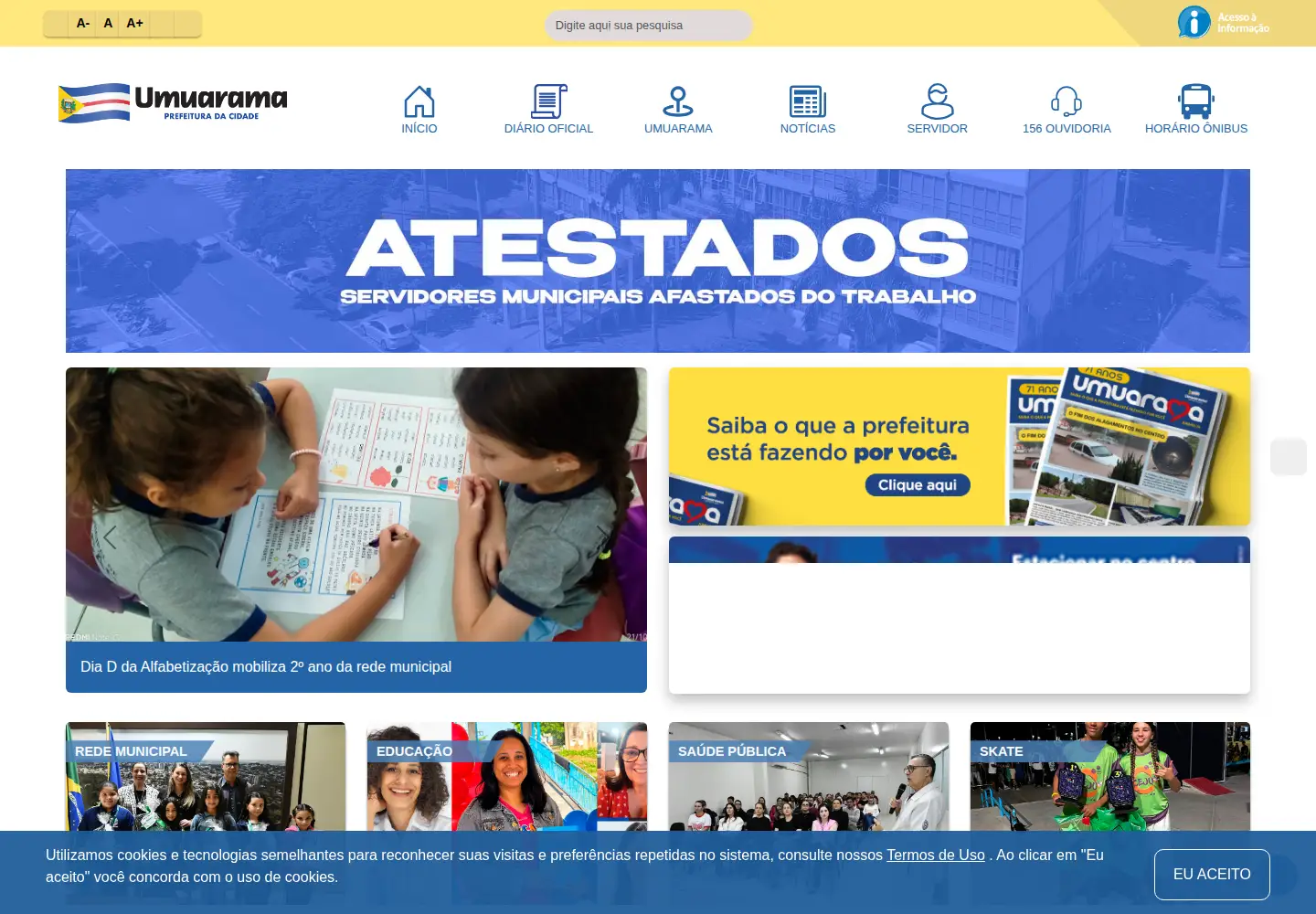 Screenshot of umuarama.pr.gov.br
