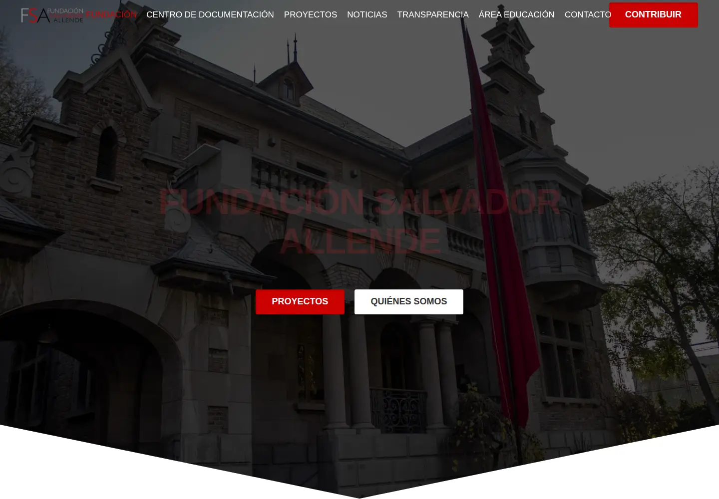 Screenshot of fundacionsalvadorallende.cl
