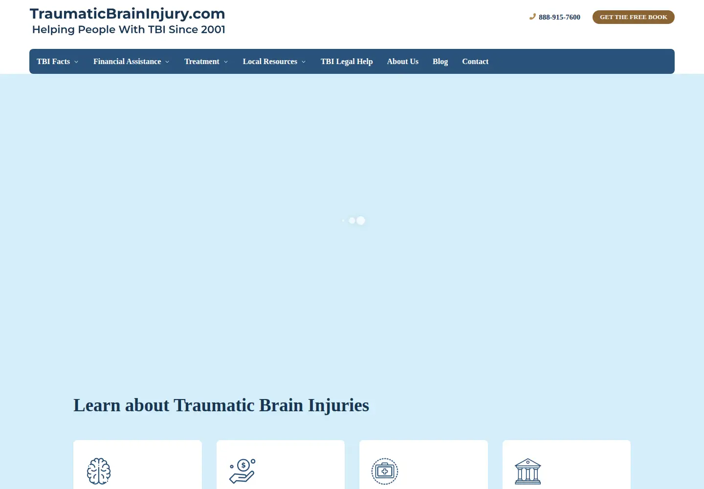 Screenshot of traumaticbraininjury.com