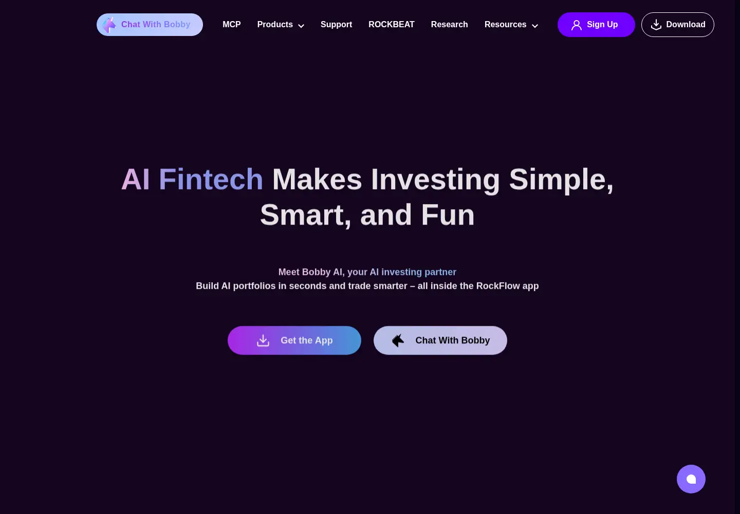 Captured homepage of rockflow.ai in the current scan