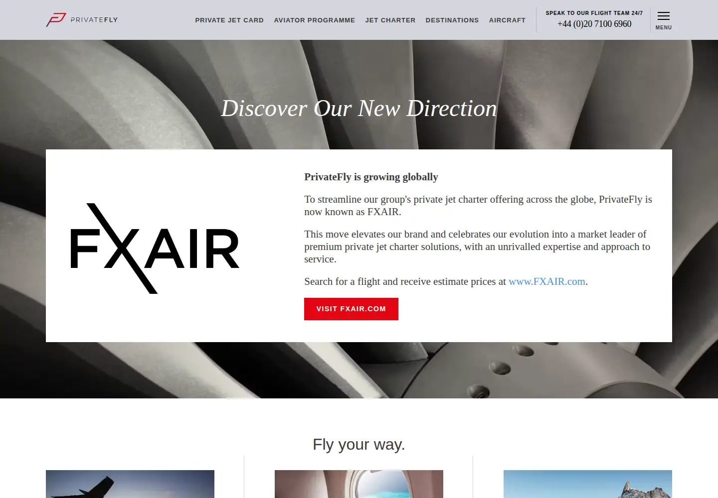 Screenshot of privatefly.com