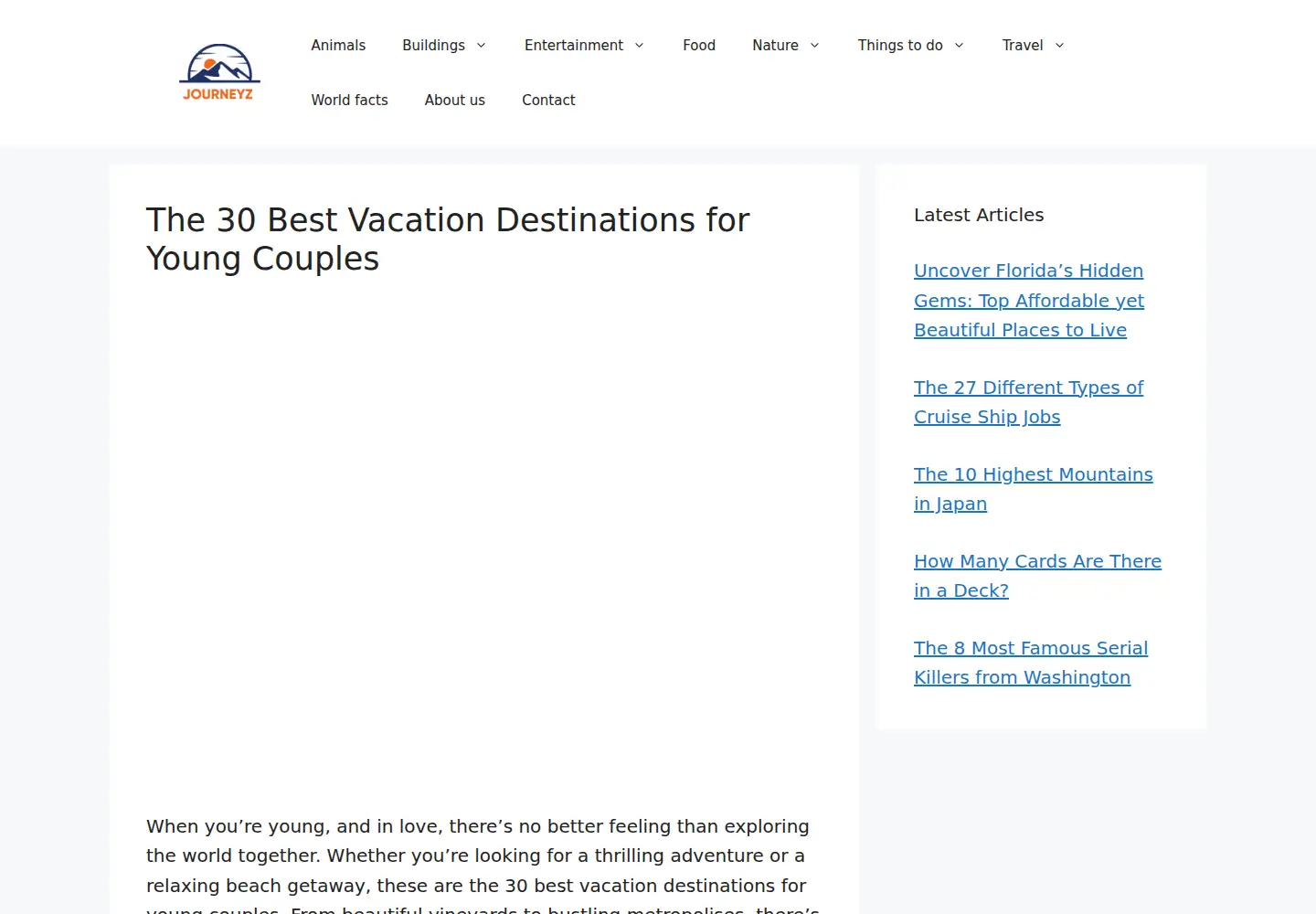 Captured homepage of journeyz.co in the current scan
