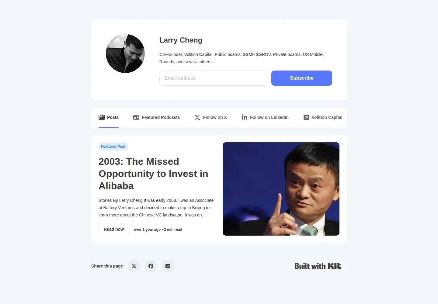 Screenshot of larrycheng.com