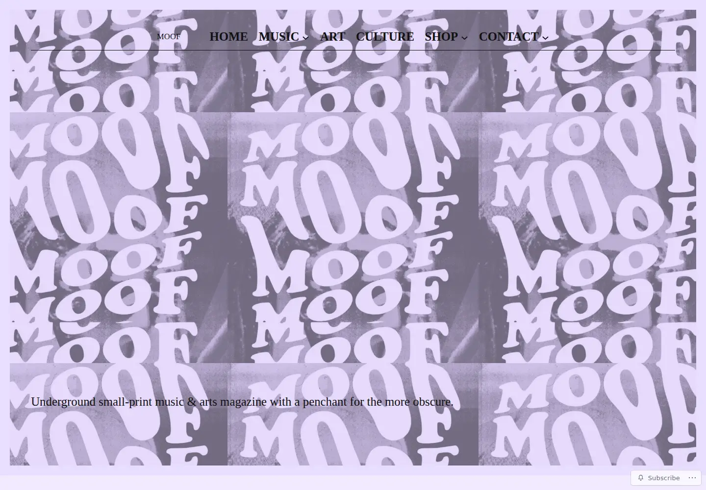 Screenshot of moofmag.com