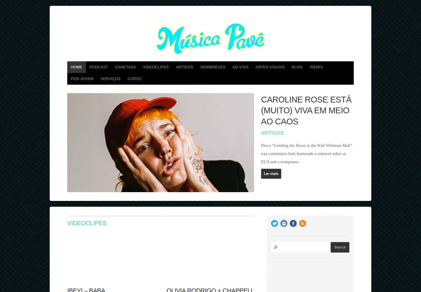 Screenshot of musicapave.com