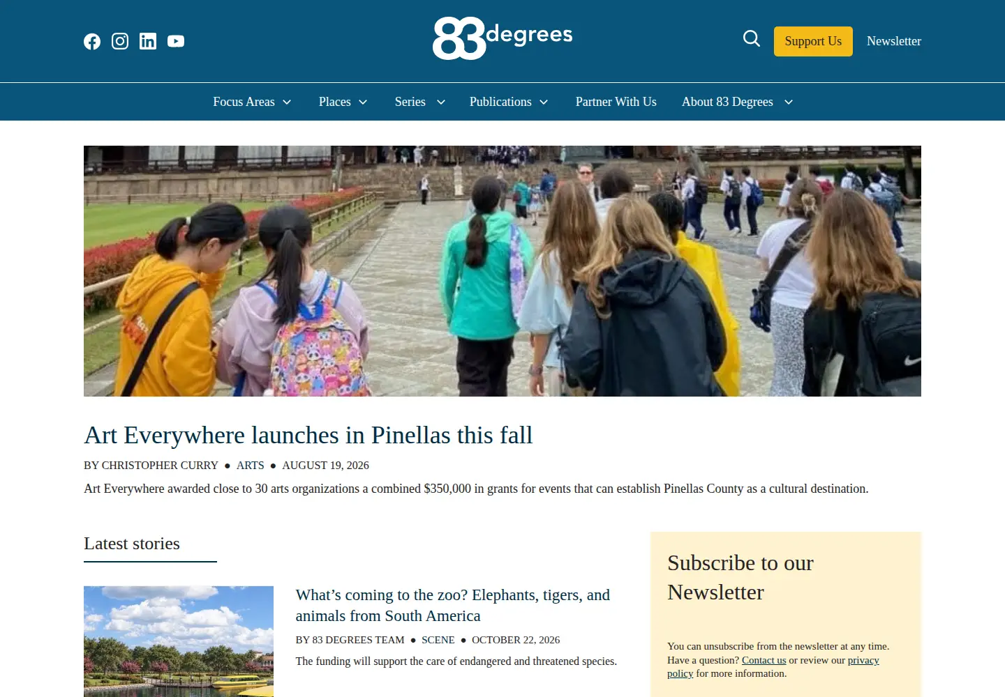 Screenshot of 83degreesmedia.com
