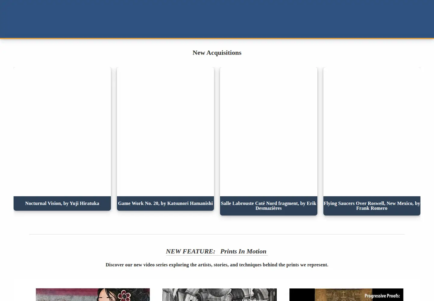Captured homepage of warnockfinearts.com in the current scan