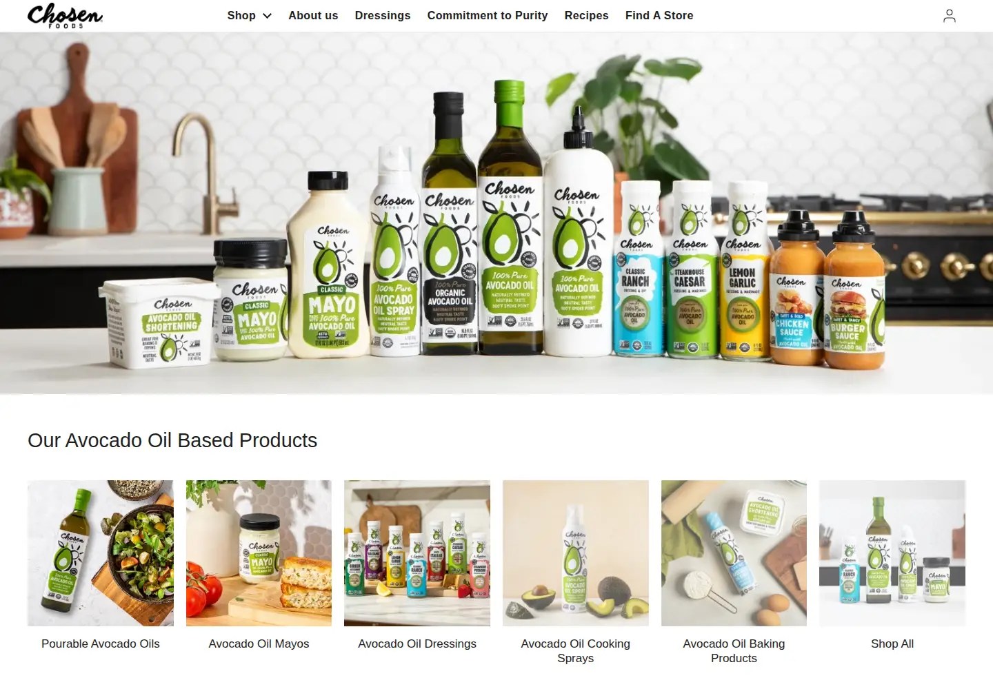 Screenshot of chosenfoods.com