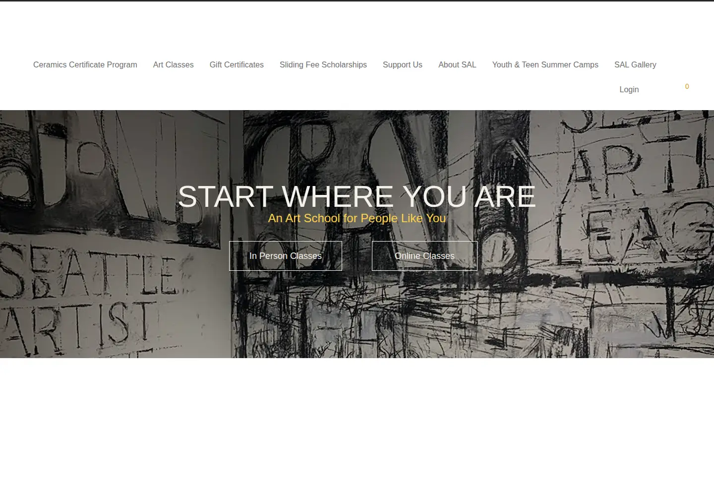 Screenshot of seattleartistleague.com