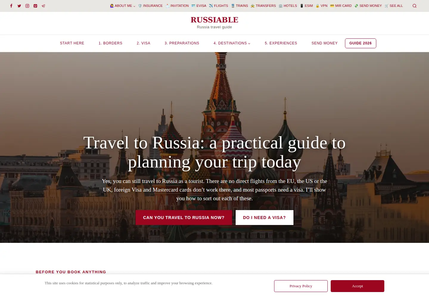 Captured homepage of rusembassy.in in the current scan