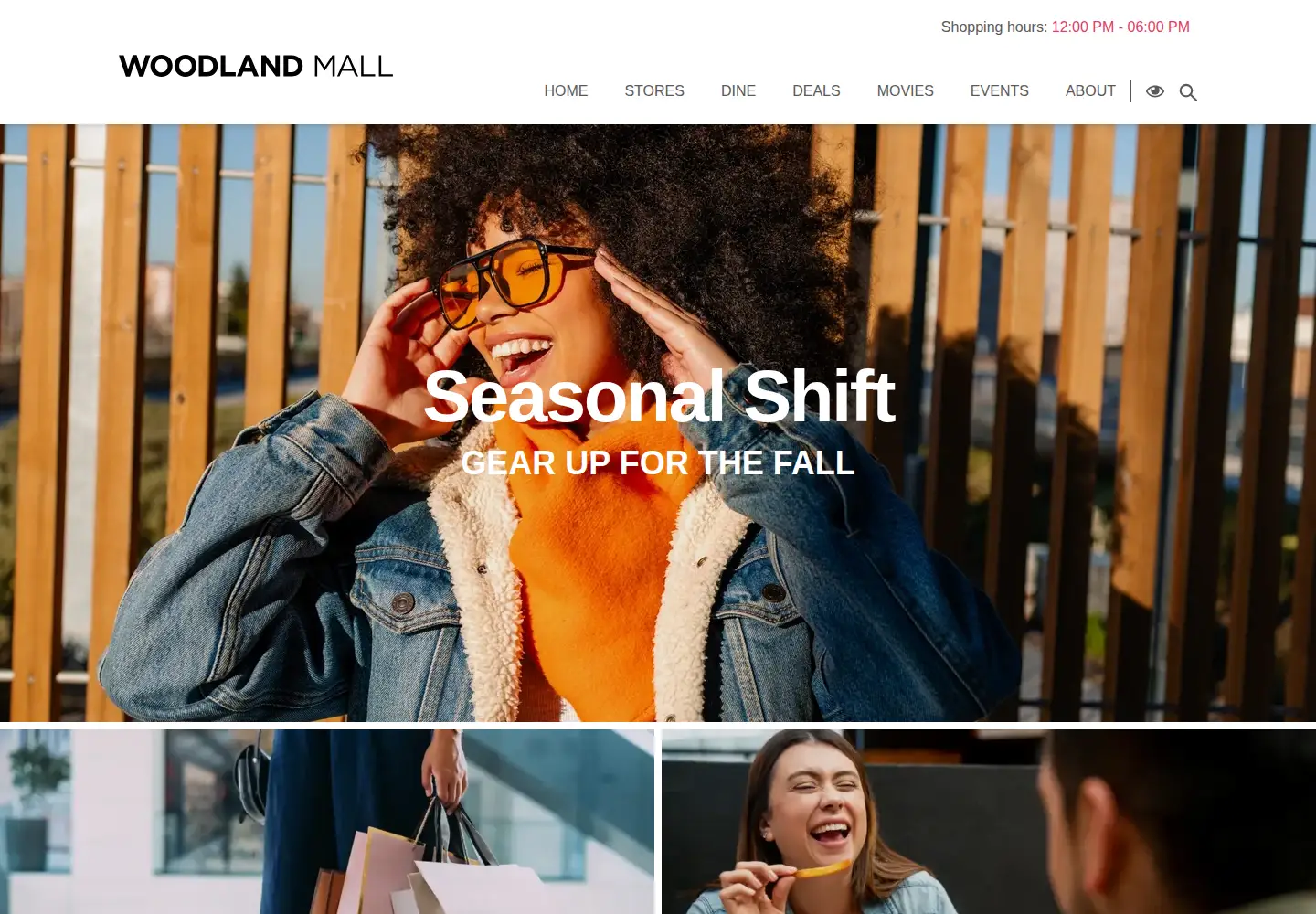 Captured homepage of shopwoodlandmall.com in the current scan