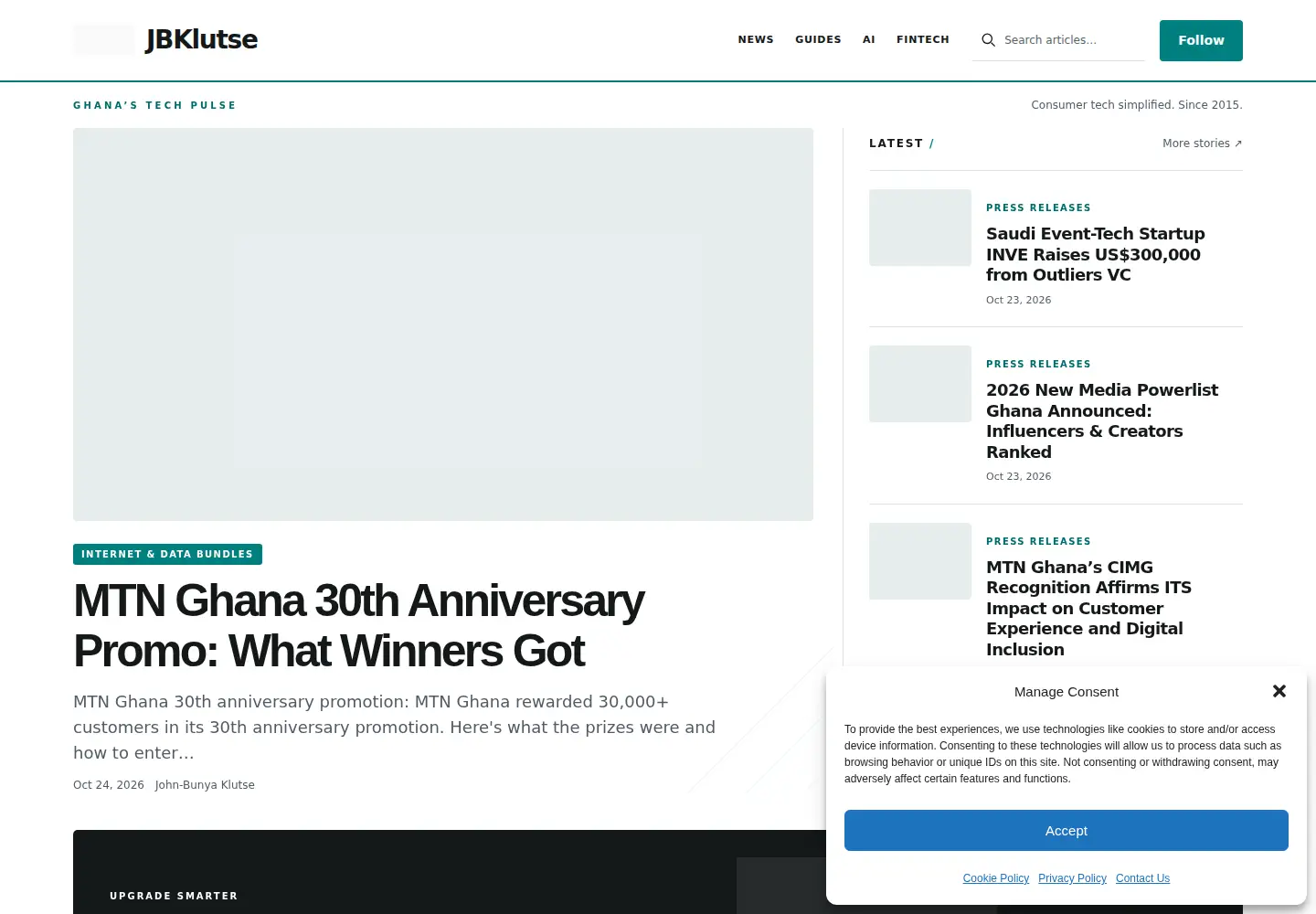 Screenshot of jbklutse.com