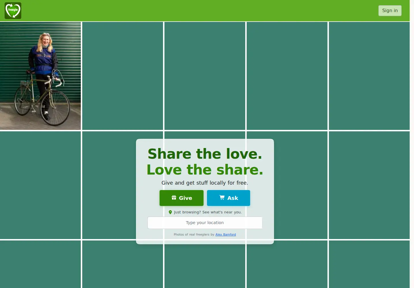 Screenshot of ilovefreegle.org