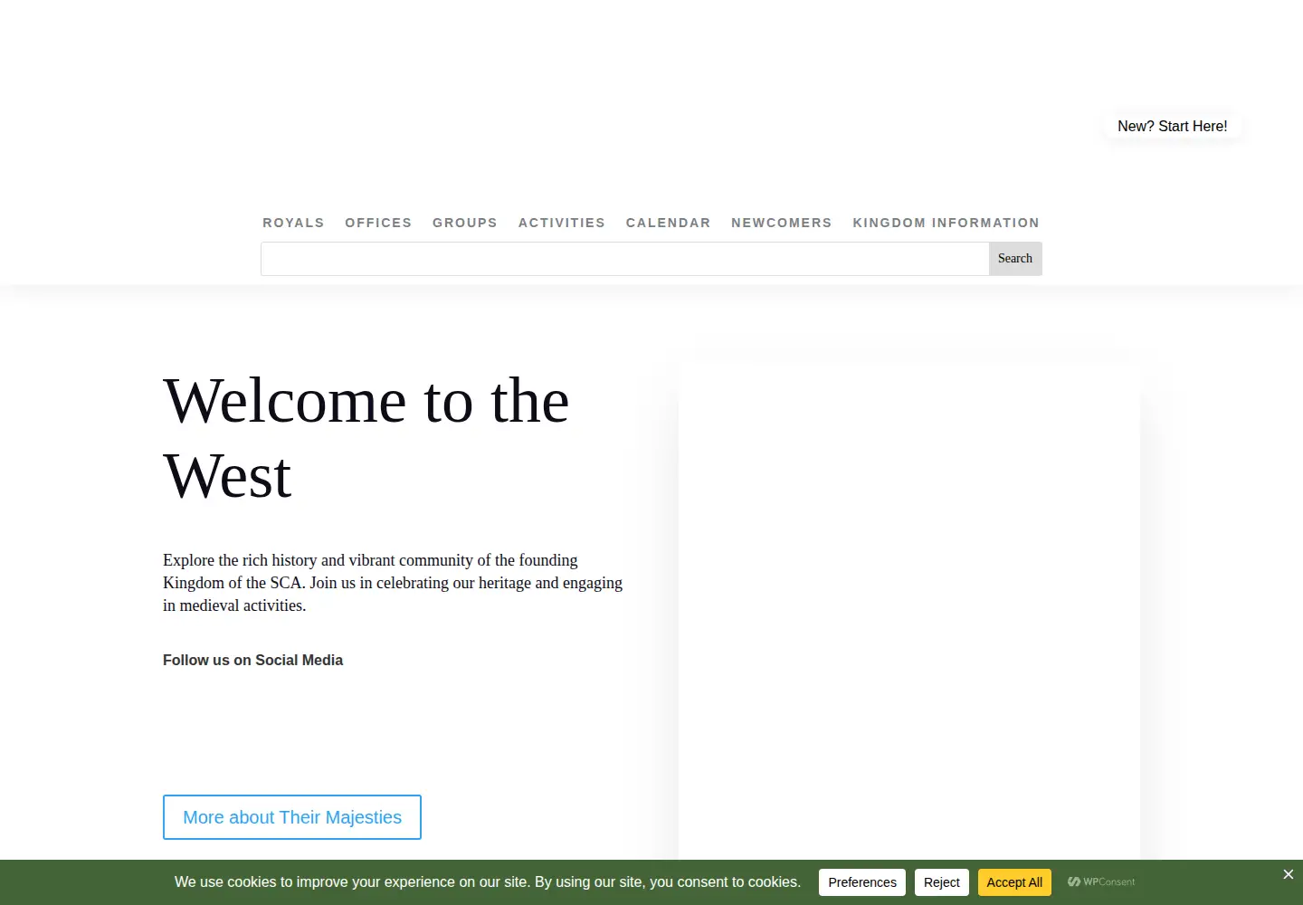 Screenshot of westkingdom.org