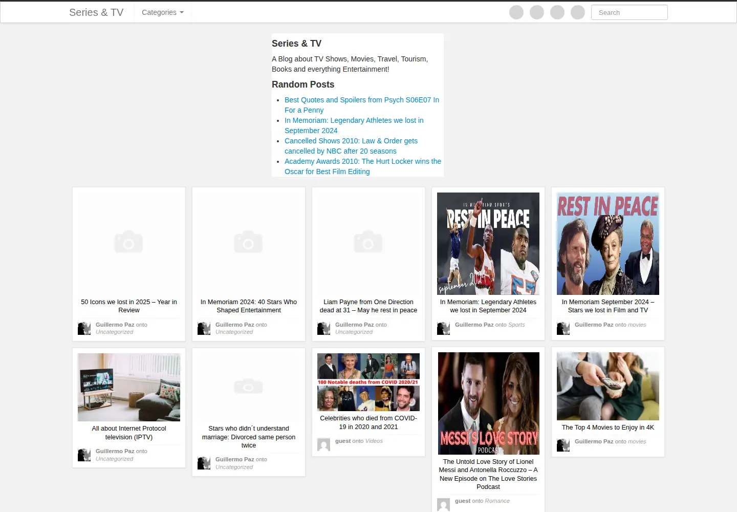 Screenshot of seriesandtv.com