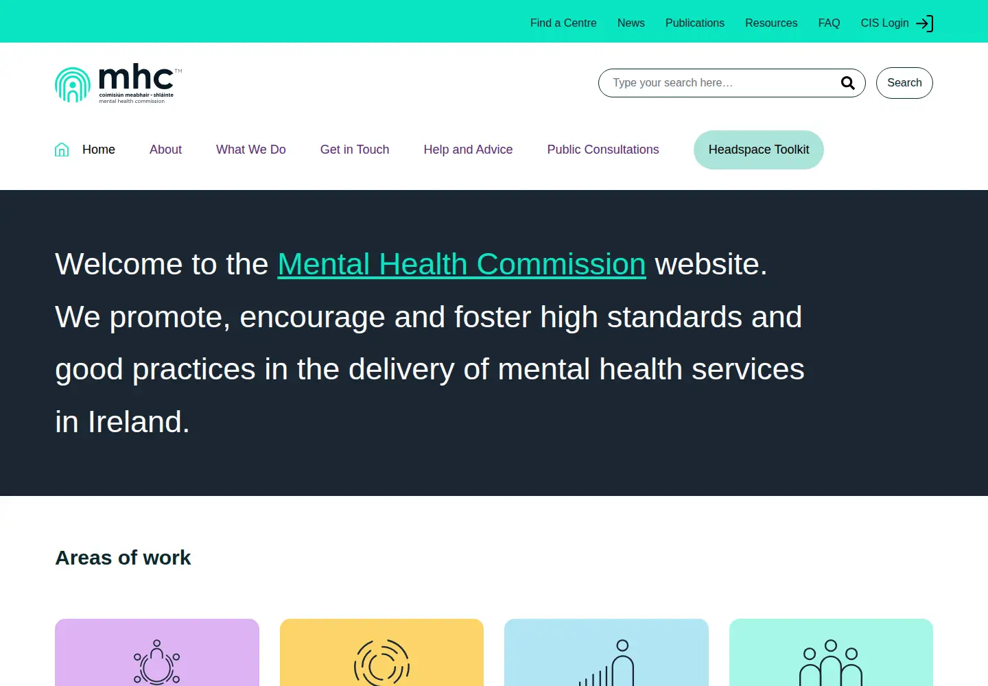 Screenshot of mhcirl.ie