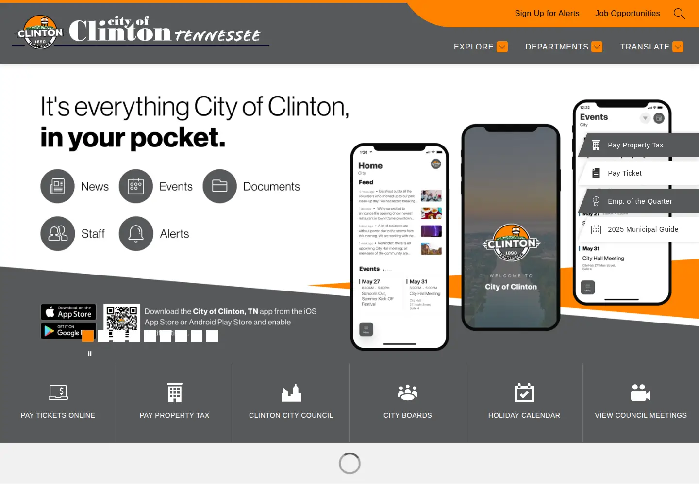 Screenshot of clintontn.net
