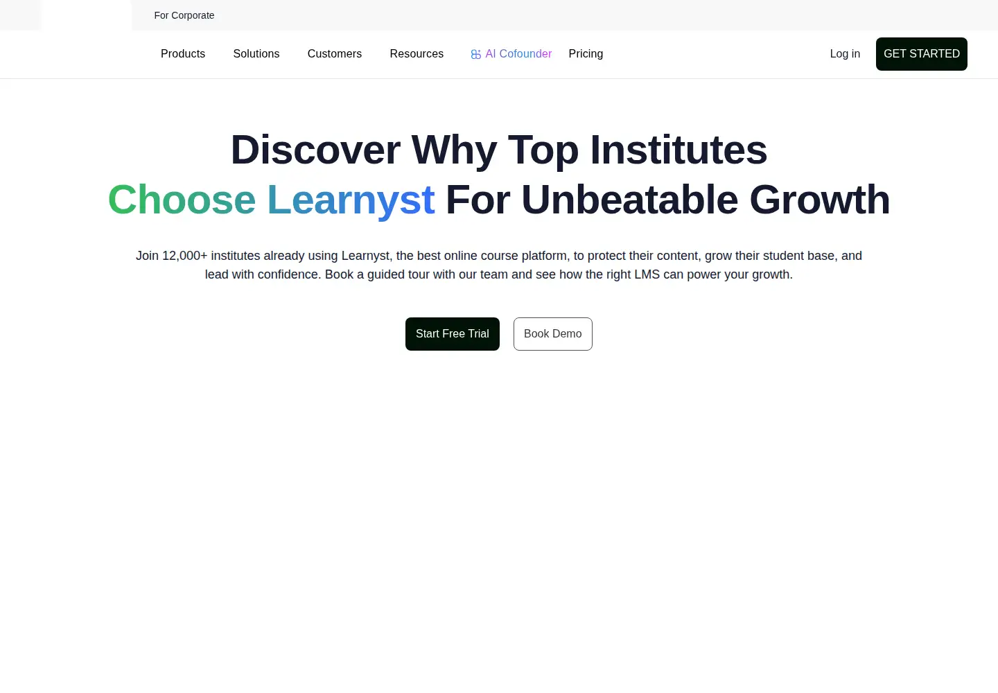 Screenshot of learnyst.com