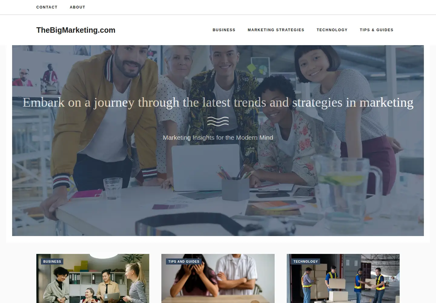 Screenshot of thebigmarketing.com