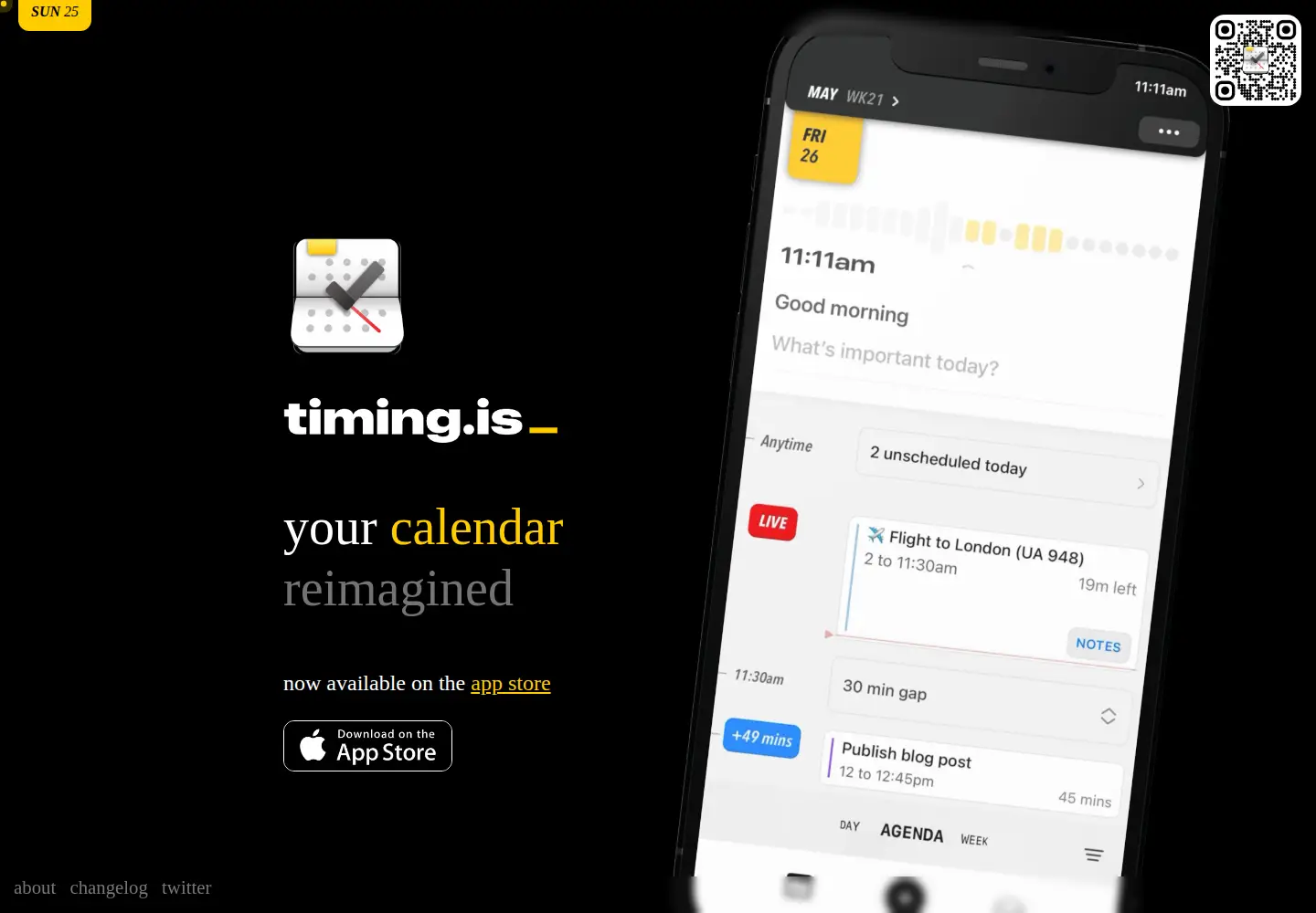 Screenshot of timing.is