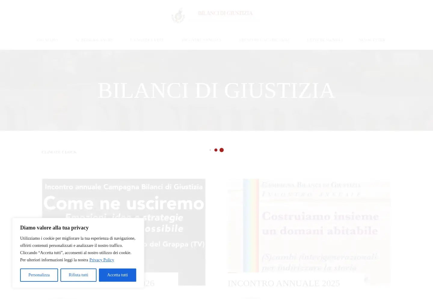 Screenshot of bilancidigiustizia.it