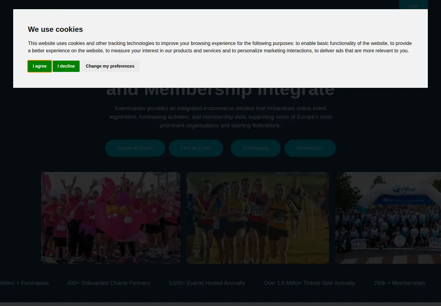 Screenshot of eventmaster.ie