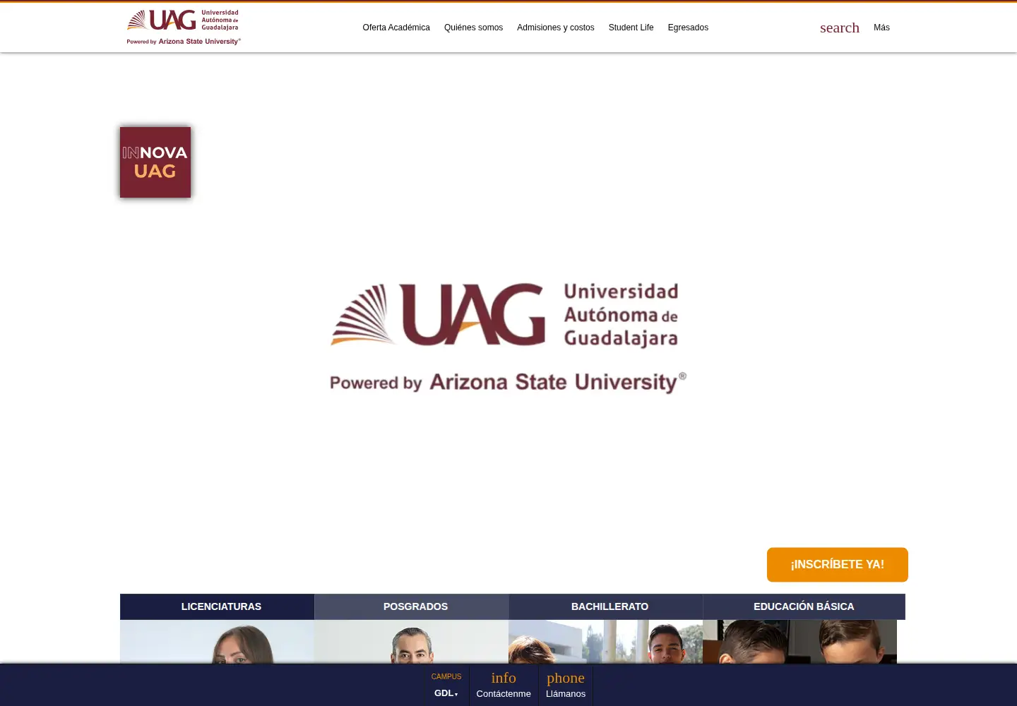 Screenshot of uag.mx
