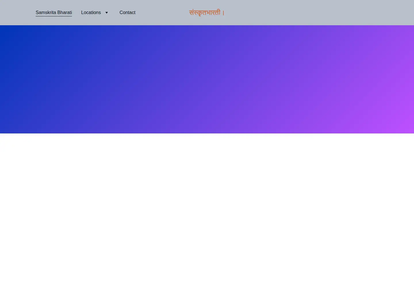 Captured homepage of samskritabharati.org in the current scan