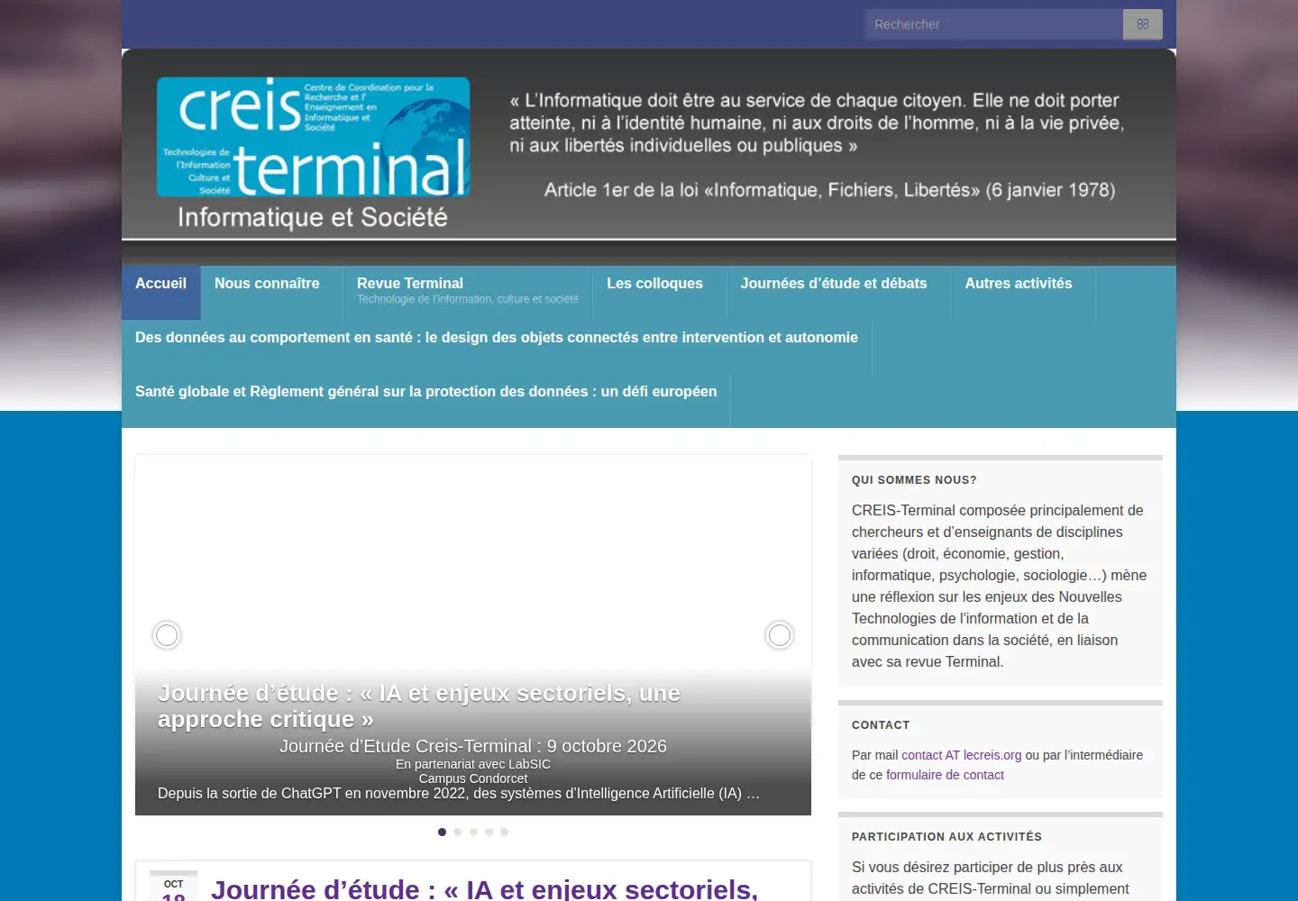 Screenshot of lecreis.org
