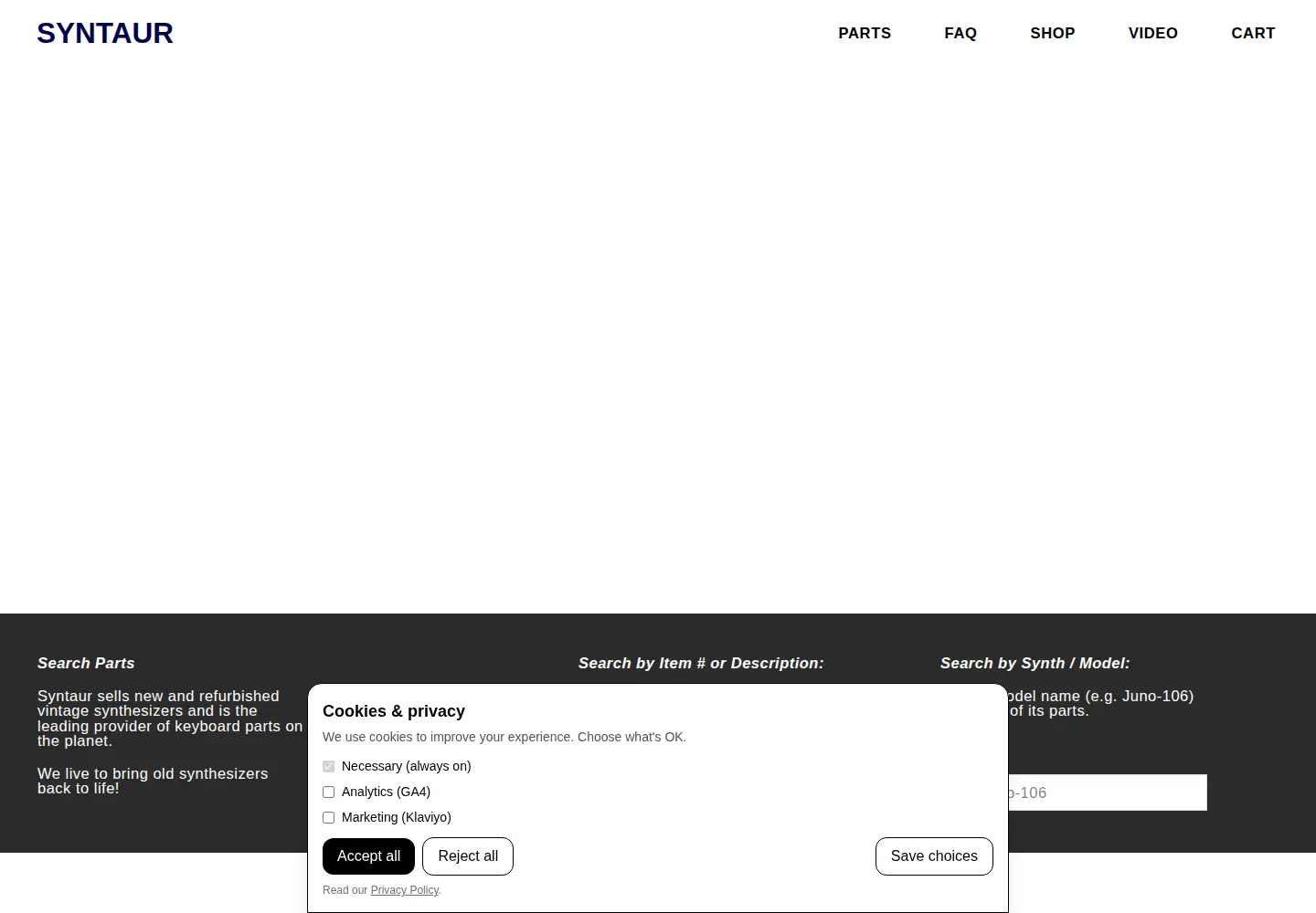 Screenshot of syntaur.com
