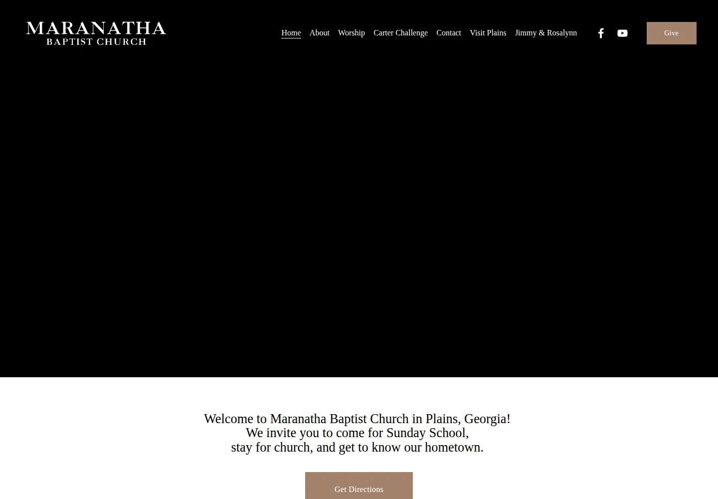 Captured homepage of mbcplains.org in the current scan
