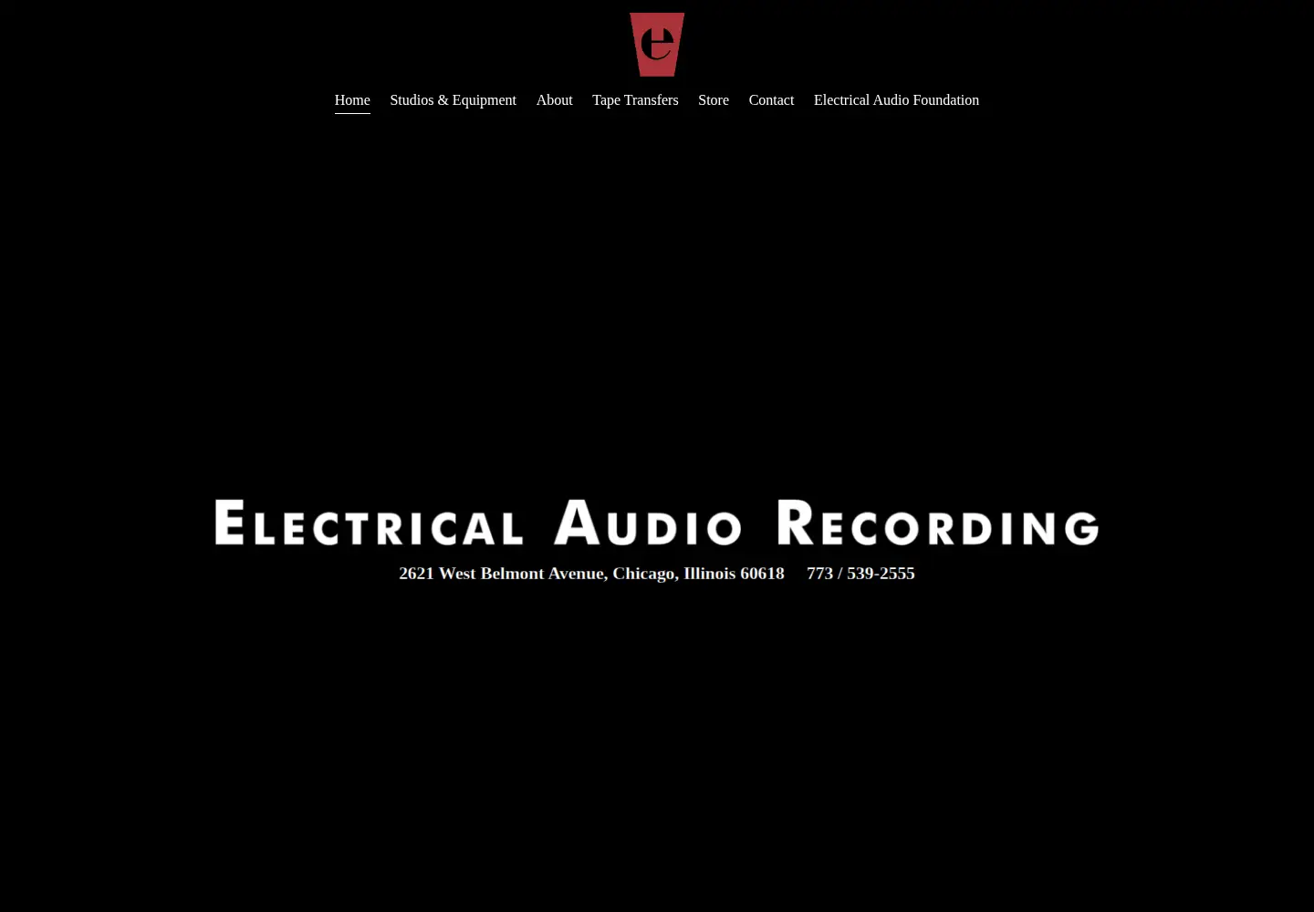 Captured homepage of electricalaudio.com in the current scan
