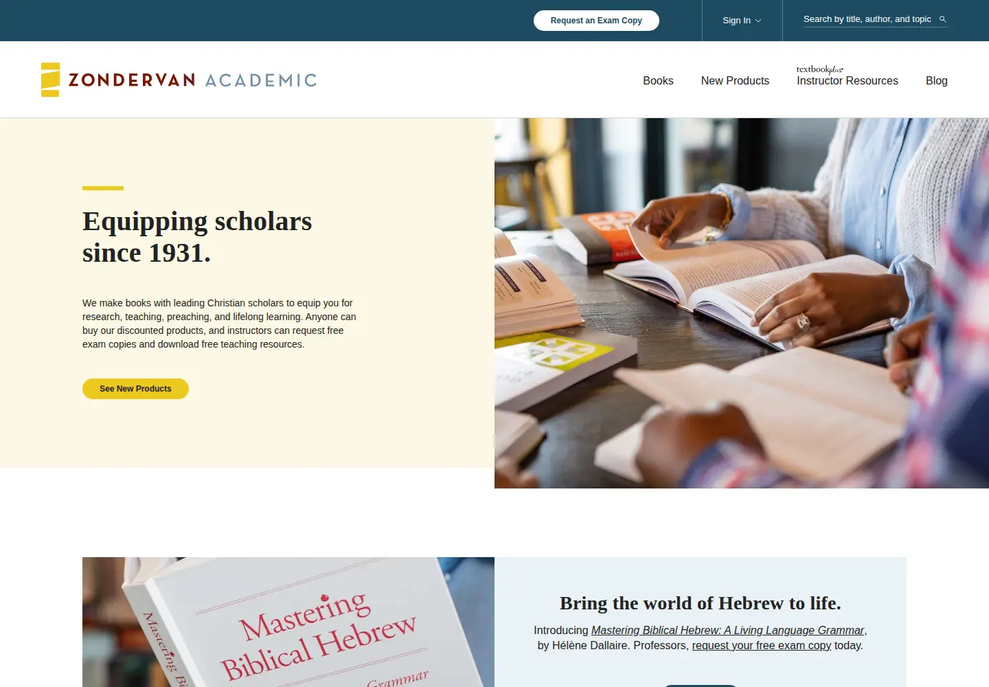 Screenshot of zondervanacademic.com