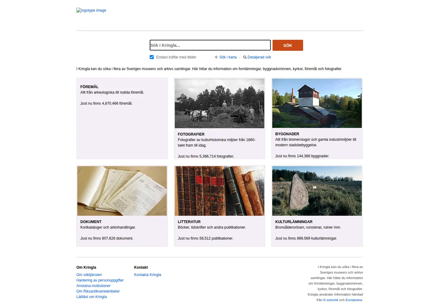 Screenshot of kringla.nu
