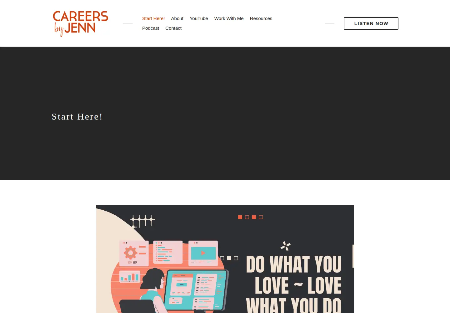 Screenshot of careersbyjenn.com