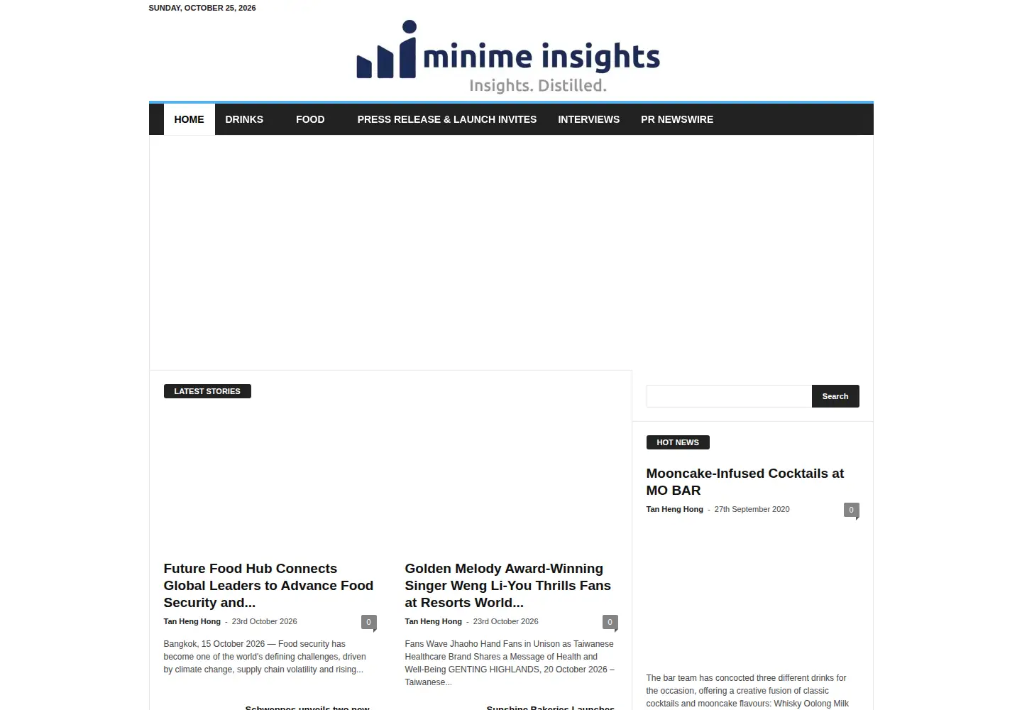 Captured homepage of minimeinsights.com in the current scan
