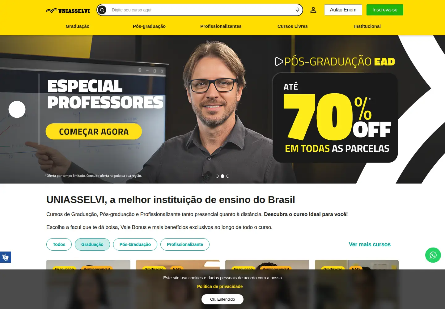 Screenshot of uniasselvi.com.br