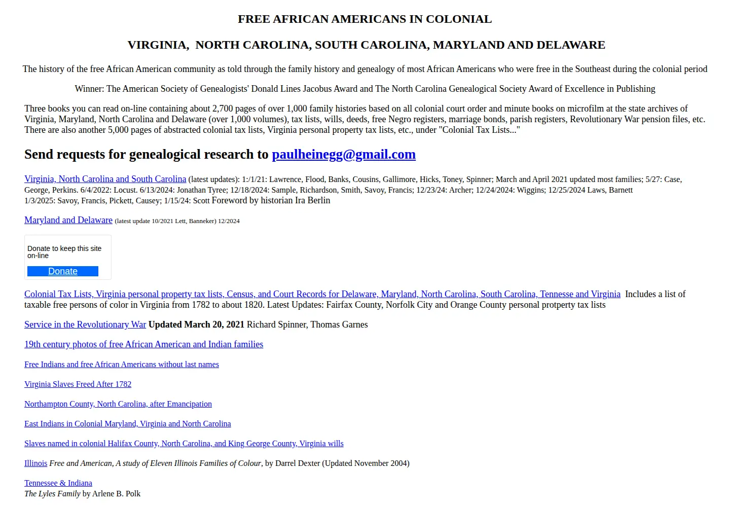 Screenshot of freeafricanamericans.com