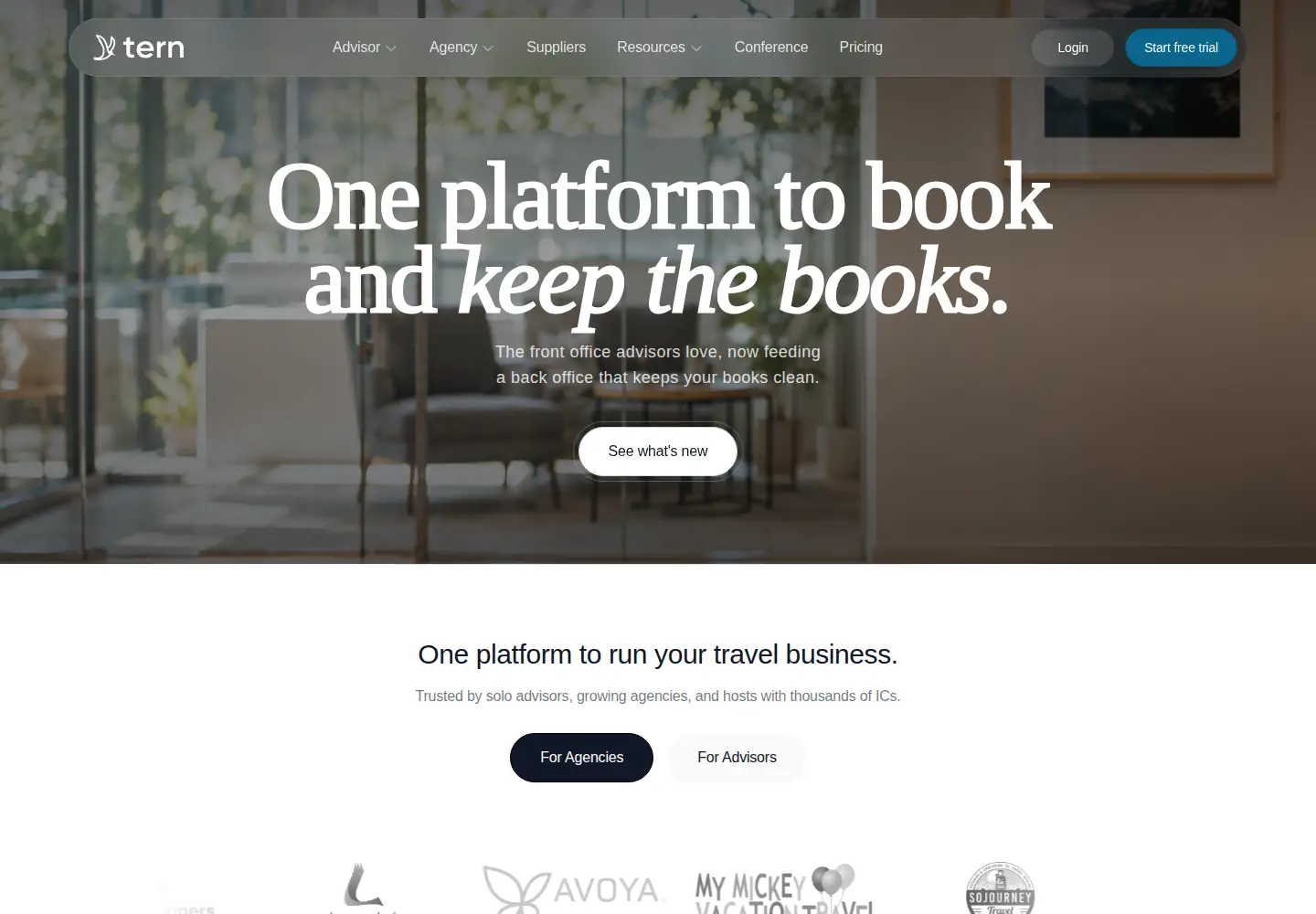 Screenshot of tern.travel