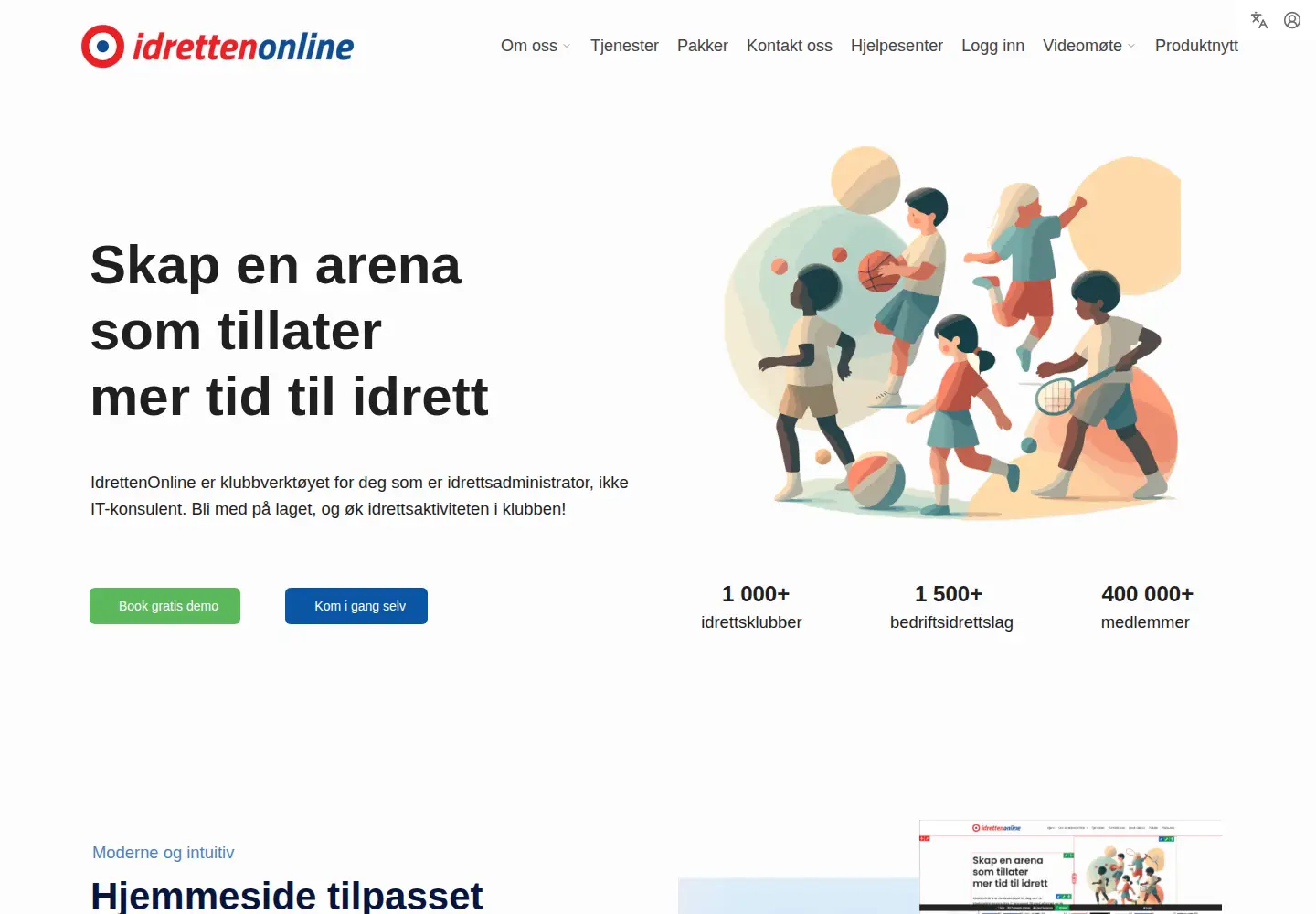 Screenshot of idrettenonline.no