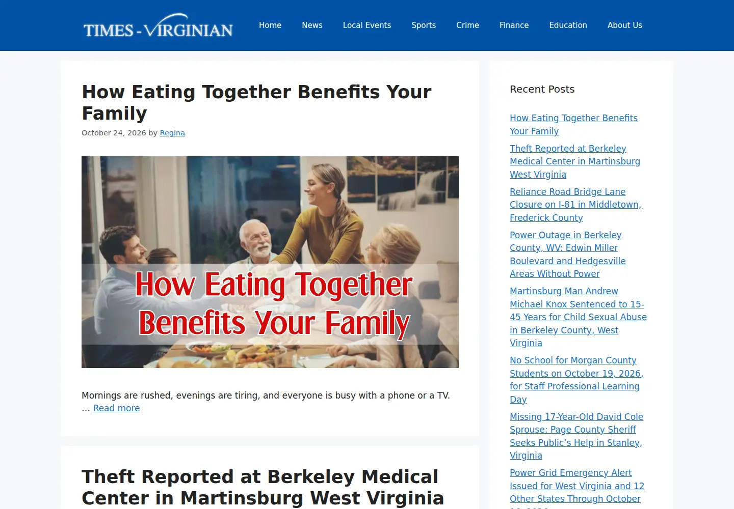 Screenshot of timesvirginian.com