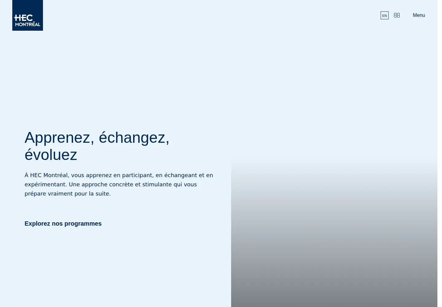 Screenshot of hec.ca